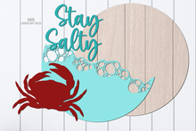 Load image into Gallery viewer, Beach Door Hanger SVG Laser Cut Files | Crab SVG | Inspirational Beach Sign SVG Glowforge Files
