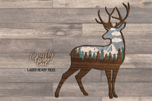 Load image into Gallery viewer, Deer SVG Glowforge Laser Cut Files Home Décor Welcome Door Sign Digital Download
