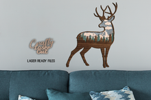 Load image into Gallery viewer, layered deer wall sign laser cut files
