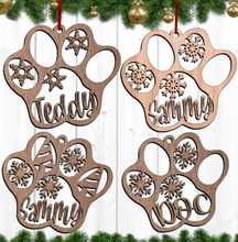 Load image into Gallery viewer, Personalized Pet Christmas Ornament Svg Glowforge Files Bundle
