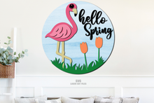 Load image into Gallery viewer, Flamingo Sign SVG Laser Cut Files | Flamingo SVG | Tulip Spring SVG | Glowforge Files
