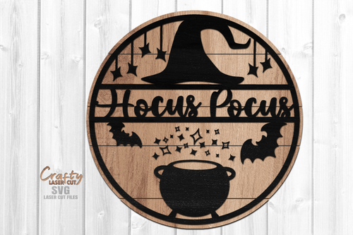 Hocus Pocus SVG Glowforge Halloween Sign Laser File