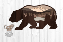 Load image into Gallery viewer, Layered Bear SVG Cut Files For Glowforge
