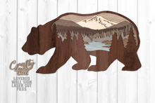 Load image into Gallery viewer, Layered Bear SVG Glowforge File Laser Cut Files
