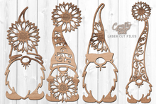 Load image into Gallery viewer, Sunflower Garden Gnome SVG Glowforge Files Laser Cut Files Bundle
