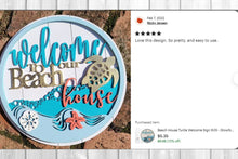 Load image into Gallery viewer, Turtle Welcome Sign SVG Laser Files - Turtle SVG Glowforge Files
