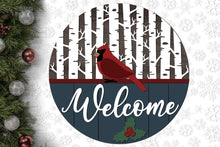 Load image into Gallery viewer, Winter Welcome Sign SVG Laser Files
