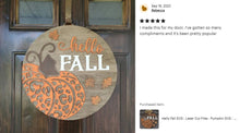 Load image into Gallery viewer, Hello Fall SVG Laser Cut Files | Pumpkin SVG | Pumpkin Sign SVG | Leopard Print SVG
