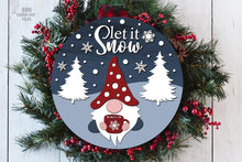 Load image into Gallery viewer, Christmas Gnome Wreath SVG Laser Cut Files
